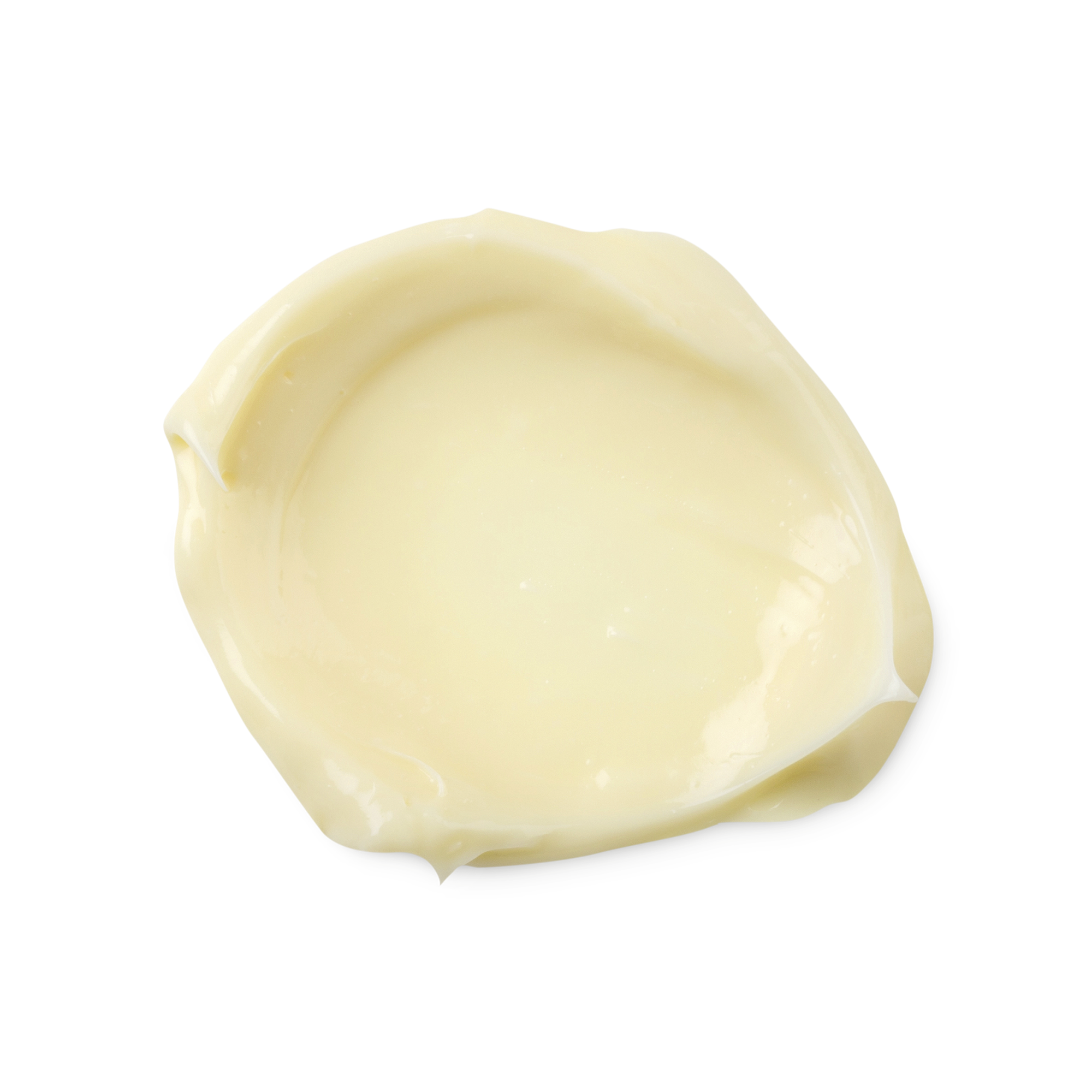 A swatch of smooth, thick, cream coloured Revive hair moisturiser.